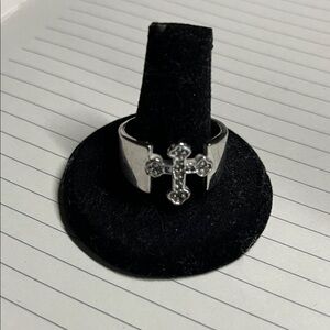 Premier Designs Silver Cross Accent Ring